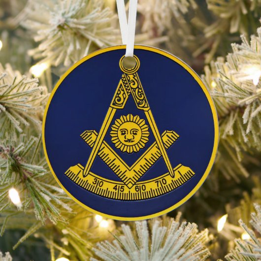 Voorlopige master Freemason Square and Compass Mas Metalen Ornament (Insitu)