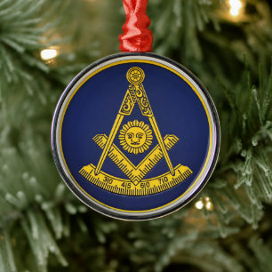 Voorlopige master Freemason Square and Compass Mas Metalen Ornament