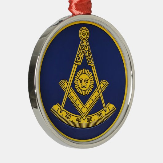 Voorlopige master Freemason Square and Compass Mas Metalen Ornament (Rechts)
