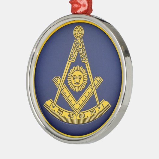 Voorlopige master Freemason Square and Compass Mas Metalen Ornament (Links)