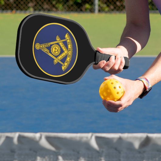 Voorlopige master Freemason Square and Compass Mas Pickleball Paddle (Insitu)
