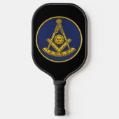 Voorlopige master Freemason Square and Compass Mas Pickleball Paddle (Voorkant)