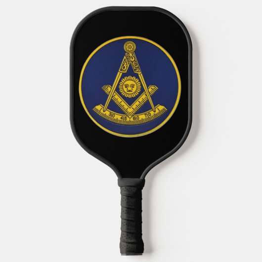 Voorlopige master Freemason Square and Compass Mas Pickleball Paddle (Voorkant)