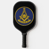 Voorlopige master Freemason Square and Compass Mas Pickleball Paddle (Achterkant)