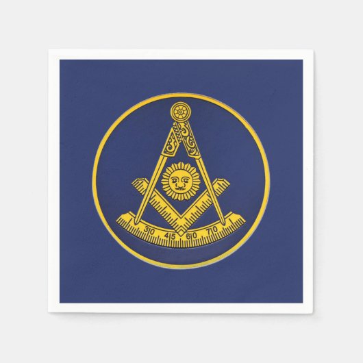 Voorlopige master Freemason Square and Compass Mas Servet (Voorkant)