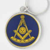 Voorlopige master Freemason Square and Compass Mas Sleutelhanger (Voorkant)