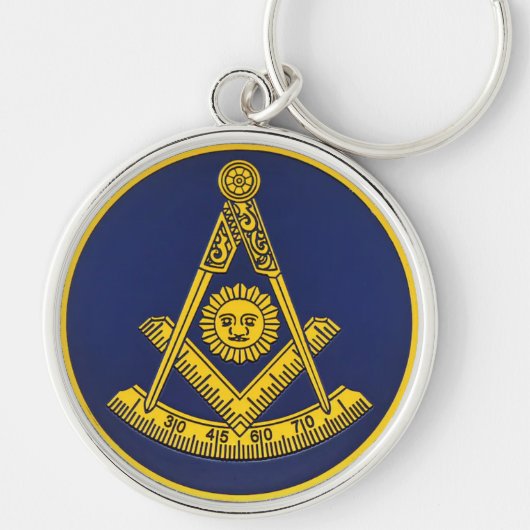 Voorlopige master Freemason Square and Compass Mas Sleutelhanger (Voorkant)
