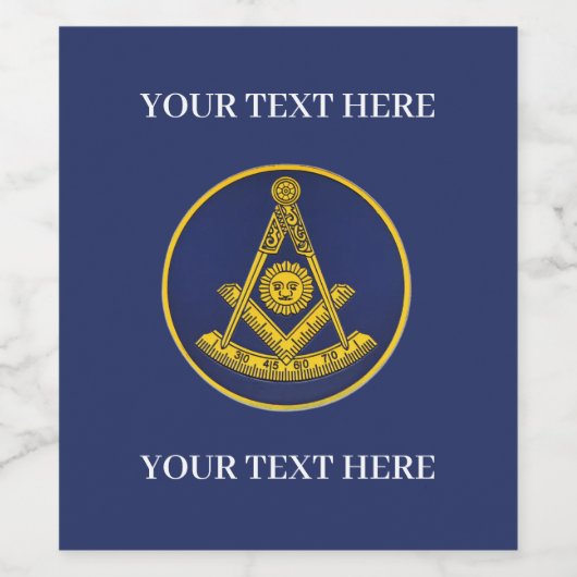 Voorlopige master Freemason Square and Compass Mas Wijn Etiket (Enkel label)