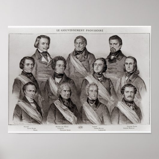 Voorlopige regering van 1848 poster (Voorkant)