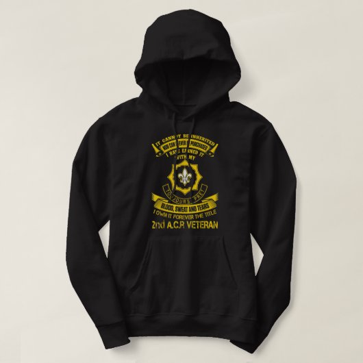 Voorlopige titel 2e gepantserde Cavalry Regiment V Hoodie (Design voorkant)