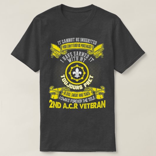 Voorlopige titel 2e gepantserde Cavalry Regiment V T-shirt (Design voorkant)