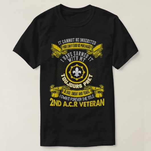 Voorlopige titel 2e gepantserde Cavalry Regiment V T-shirt (Design voorkant)