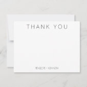 Voorlopige typografie minimalistisch gepersonalise bedankkaart (Voorkant)