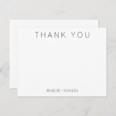 Voorlopige typografie minimalistisch gepersonalise bedankkaart (Voorkant / Achterkant)