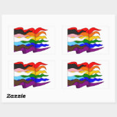 Voorlopige vlag rechthoekige sticker (Vel)