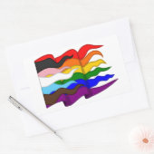 Voorlopige vlag rechthoekige sticker (Envelop)