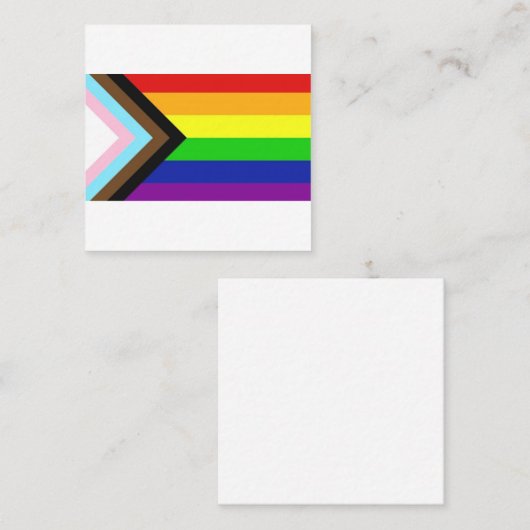 Voorlopige vlag vierkante visitekaartje (Voorkant / Achterkant)