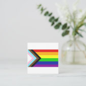 Voorlopige vlag vierkante visitekaartje (Staand voorkant)