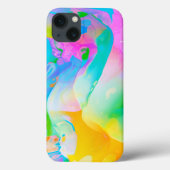 Voorlopige vloeibare Neon Abstract Case-Mate iPhone Case (Achterkant)