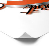 Voorlopige zwarte en Oranje kwaliteiten Poster (Hoek)