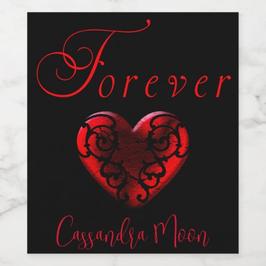 Voormalig aangepast wijn etiket (Enkel label)