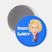Voormalig Britse premier Iron Lady THATCHER Magneet (Voorkant / Achterkant)