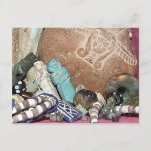 Voormalig Egyptian amulets and beads Postcard Briefkaart