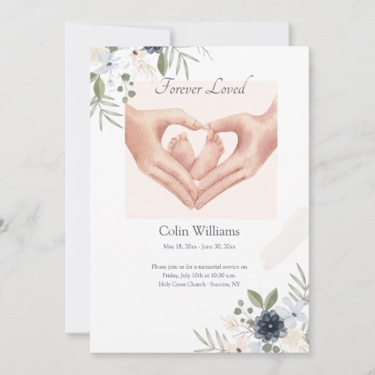 Voormalig geliefde Baby Memorial Kaart (Voorkant)