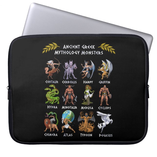 Voormalig Greek Mythology Monsters Laptop Sleeve (Voorkant)