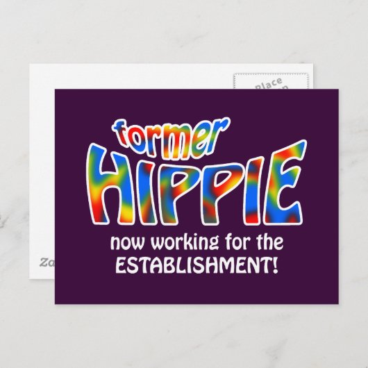 Voormalig hippie briefkaart (Voorkant / Achterkant)