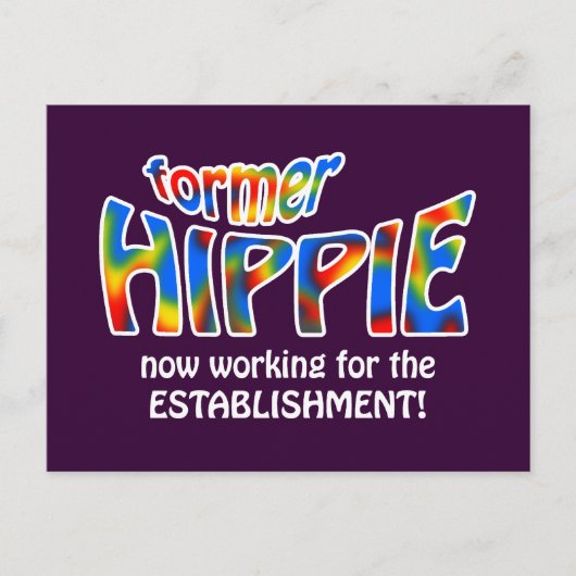 Voormalig hippie briefkaart (Voorkant)
