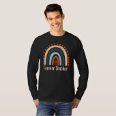 Voormalig leraar Boho Rainbow-Afstuderen Dank u we T-shirt (Voorkant volledig)