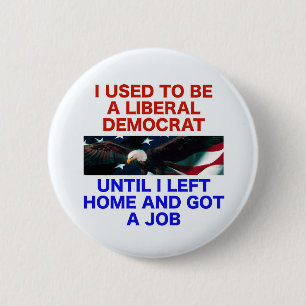 Voormalig liberaal-democraat ronde button 5,7 cm