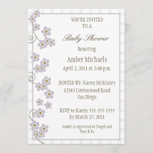 Voormalig liefhebbende Baby shower Invitation-lave Kaart