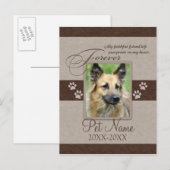 Voormalig liefhebbende sympathie van het Pet Aankondigingskaart (Voorkant / Achterkant)