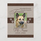 Voormalig liefhebbende sympathie van het Pet Aankondigingskaart (Voorkant)