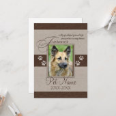 Voormalig liefhebbende sympathie van het Pet Kaart (Voorkant / Achterkant in situ)