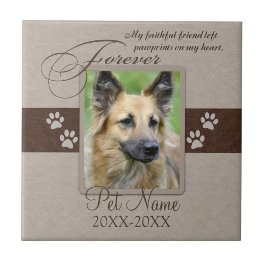 Voormalig liefhebbende sympathie van het Pet Tegeltje (Voorkant)