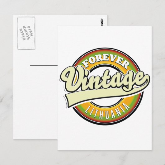 Voormalig litouwse logo. briefkaart (Voorkant / Achterkant)