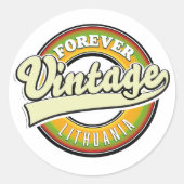 Voormalig litouwse logo. ronde sticker (Voorkant)