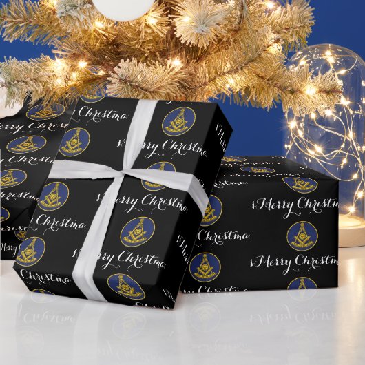 Voormalig Meester Vrijmetselaar Kerstmis Cadeaupapier (Feestdagen)