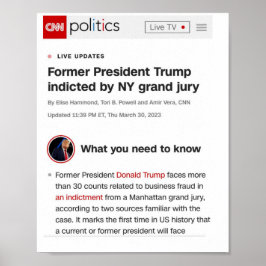 Voormalig President Trump Indicator Poster