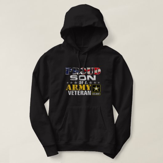 Voormalig zoon van een leger veteraan-Amerikaans v Hoodie (Design voorkant)