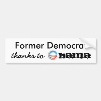 Voormalige democratische bedankt voor Obama Bumpersticker