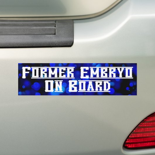 Voormalige embryo aan boord - Bumpersticker (Op auto)