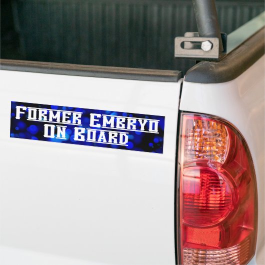 Voormalige embryo aan boord - Bumpersticker (Op Truck)
