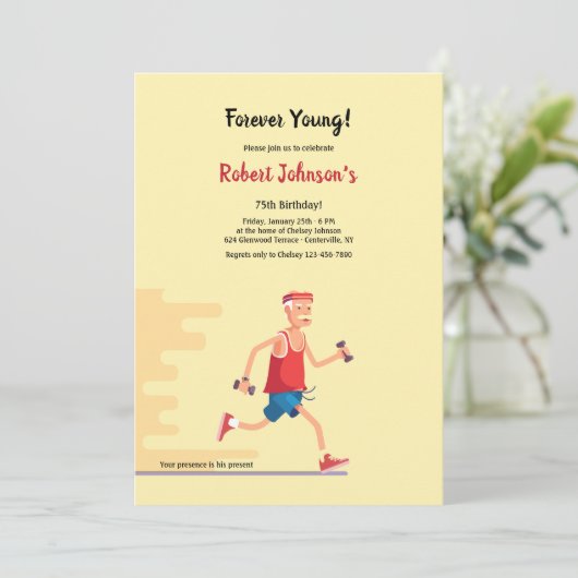 Voormalige jonge seniorenburger - uitnodiging op z (Staand voorkant)