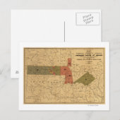 Voormalige limieten van Cherokee "Nation of" India Briefkaart (Voorkant / Achterkant)