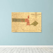 Voormalige limieten van Cherokee "Nation of" India Canvas Afdruk (Insitu (Houten vloer))