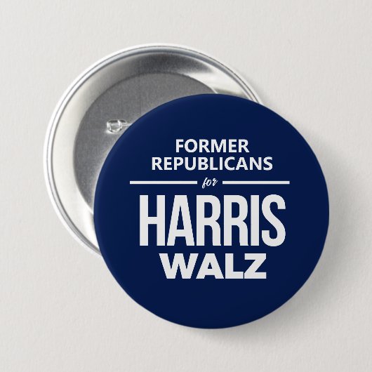 Voormalige Republikeinen voor Harris Walz Ronde Button 7,6 Cm (Voorkant /achterkant)